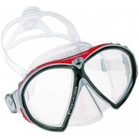 Potápěčská  maska Technisub Favola silikon transparent stříbrná/červená