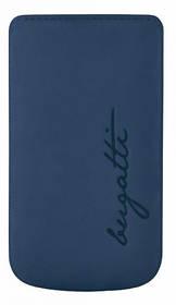 Pouzdro na mobil Bugatti Perfect Velvety pro Apple iPhone4 - Cobalt blue (08029)