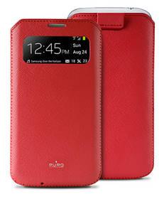 Pouzdro na mobil Puro VIEW Slim Essential pro Samsung Galaxy S4 (PCSLIMS4VIEWRED) červené