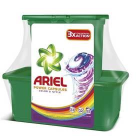 Prací prostředek Ariel Color & Style tekuté tablety 23 + 32 ks
