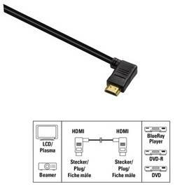 Propojovací kabel Hama HDMI - HDMI, 3 m (43513) černý