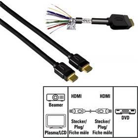 Propojovací kabel Hama HDMI vidlice - HDMI vidlice, 1.5m (56512) černý