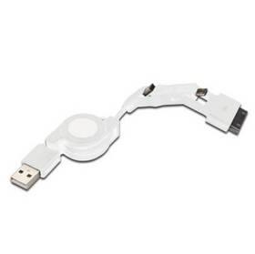 Redukce Digitus 30pin - microUSB B + USB A (AK-600300-075-W) bílý