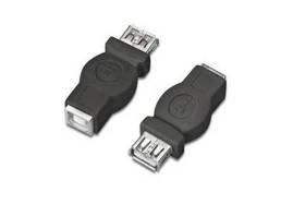 Redukce Digitus USB A - USB B (AK-300500-000-S) černá