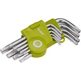 Sada klíčů EXTOL CRAFT 66010, L-klíče, krátké, 9 ks ocel