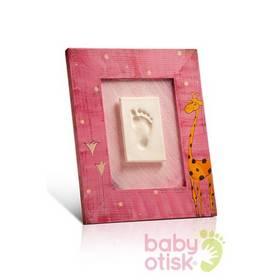 Sada pro otisk Baby Otisk s ručně malovaným rámem růžová