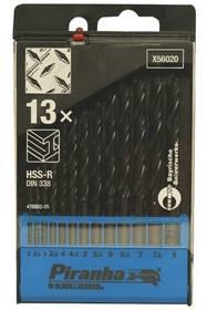 Sada vrtáků Black-Decker X56020, 13-dílná, HSS do kovu 2-8 x 0,5 černé