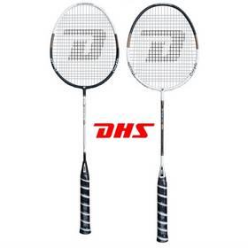 Set badmintonových raket DHS sada, bílá a černá