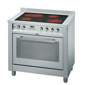 Sklokeramický sporák Hotpoint-Ariston CP9VP6 DE /HA S nerez