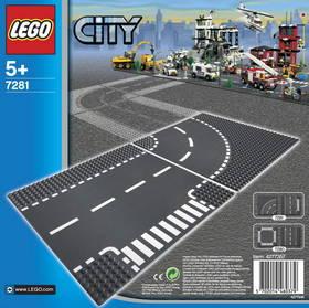 Stavebnice Lego City 7281 Křižovatka ve tvaru T a zatáčky