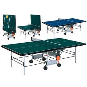 Stůl na stolní tenis Sponeta S3-46/47i - vnitřní, deska 19mm, rám 36 mm, pojezd, držák+ síťka zelený