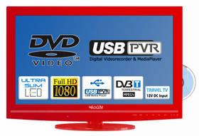 Televize Mascom MC24LFH44DVD USB PVR červená