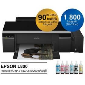 Tiskárna inkoustová Epson L800, CIS (C11CB57302) černá