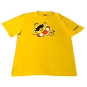 Tričko Kuře bez límečku pánské vel. XL, motiv brýle žluté