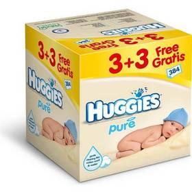 Ubrousky čistící Huggies Pure 3+3 Gratis (64x6)
