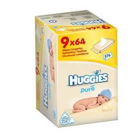 Ubrousky čistící Huggies Pure Nine Pack 9x64ks