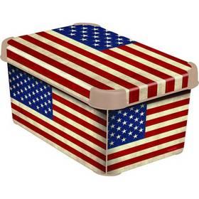 Úložný box Curver Decoboxes Stockholm American Flag vel. S