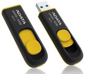 USB flash disk A-Data DashDrive UV128 32GB (AUV128-32G-RBY) černý/žlutý
