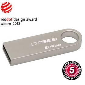 USB flash disk Kingston DataTraveler SE9 64GB (DTSE9H/64GB) stříbrný