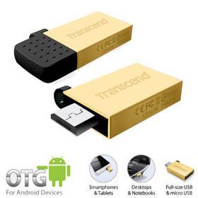 USB flash disk Transcend JetFlash 380G 8GB micro (TS8GJF380G) zlatý (Náhradní obal / Silně deformovaný obal 8214025509)